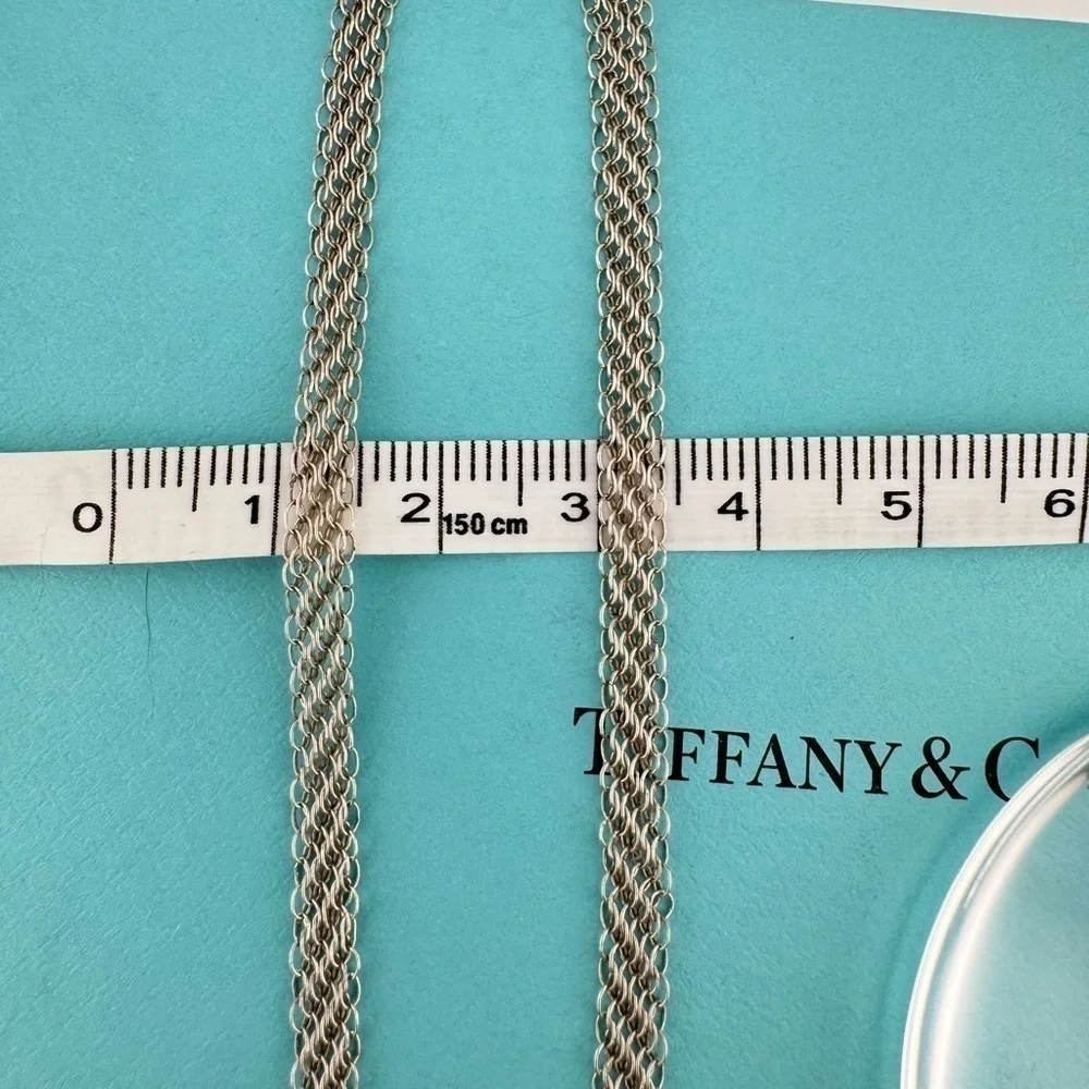 Tiffany & Co. Elsa Peretti 50mm Round Disc in Rock Crystal on Mesh Chain